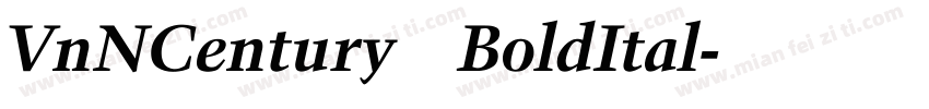 VnNCentury BoldItal字体转换